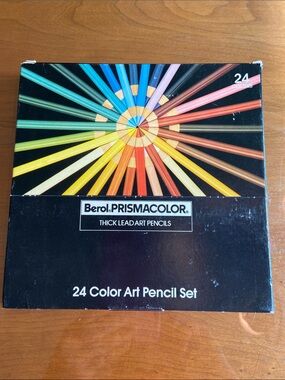 Vintage 1980’s Berol Prismacolor 24 Pencil Art Set 953 Brand New Cellophane.